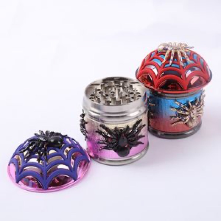 Spider Style Special-Shaped 2 Layers Customized Logo Mini Zinc Metal Alloy Botanical Grinder wholesale product image