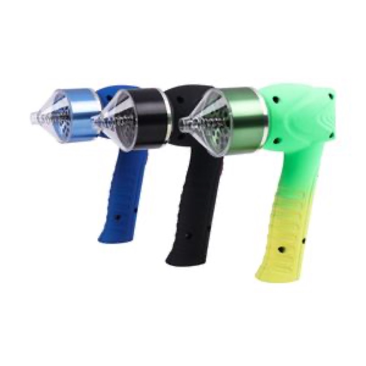 Plastic Portable Electric Botanical Grinder USB Custom Logo Hair Dryer Style Grinder for Spice wholesale product image