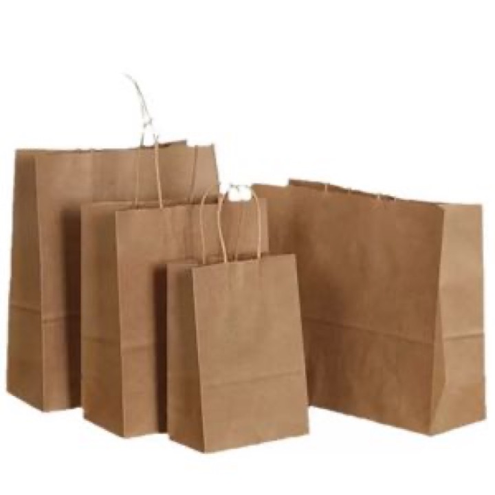Custom Logo Green Kraft Paper Handbag for Clothing Shopping Packaging and Cosmetic Carry... wholesale product image