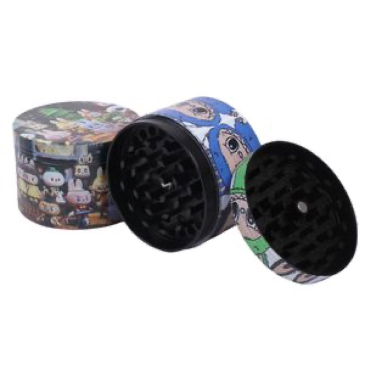 Modern Cartoon 50mm 4-Piece Zinc Portable Metal Grinder Custom Spice Grinder wholesale product image