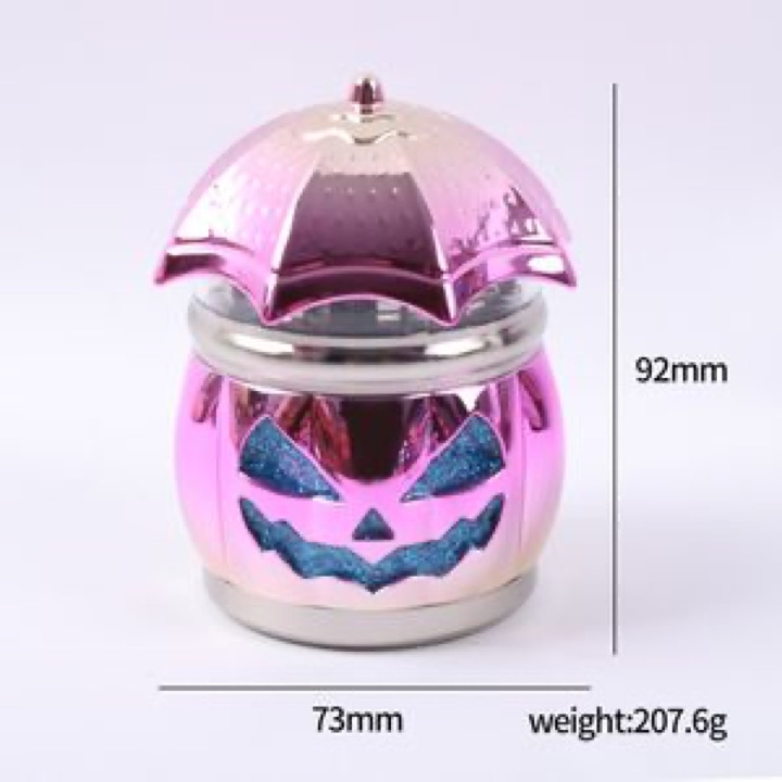 Special-Shaped 2 Layers Customized Logo Pumpkin Style Mini Zinc Metal Alloy Botanical Grinder wholesale product image