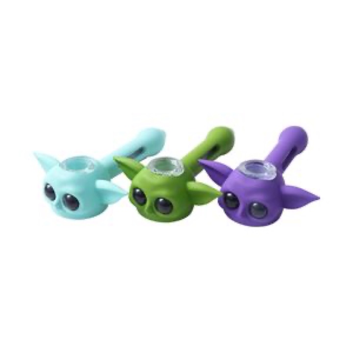 Unique Yoda Alien Silicone Pipe with Bowl Accessories wholesale product image