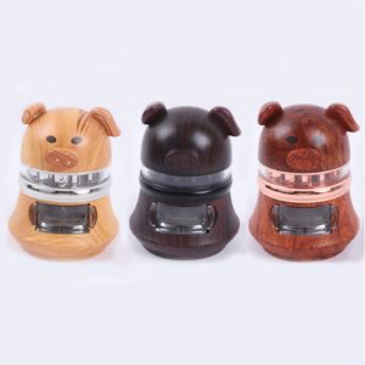 Stylish Fat Pig-Shaped Wood Grain Grinder Accessories for Collectors wholesale product image