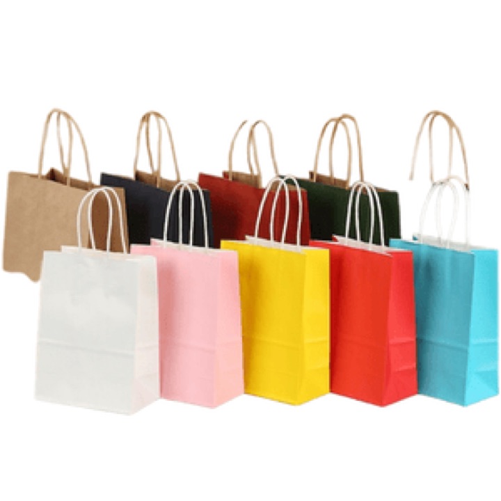Kraft Paper Portable Packaging Take-Away Food Packaging Paper Garment Handbag Bag wholesale product image