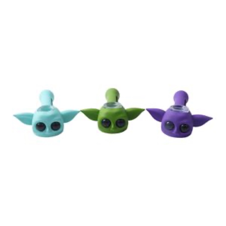 Hot Sale Yoda Alien Shaped Silicone Pipe with Bowl Accessories wholesale product image