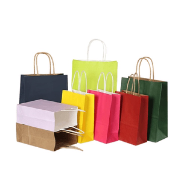 Colorful Custom Printing Kraft Paper Shopping Gift Carrying Bag for Garment Boutique Store... wholesale product image