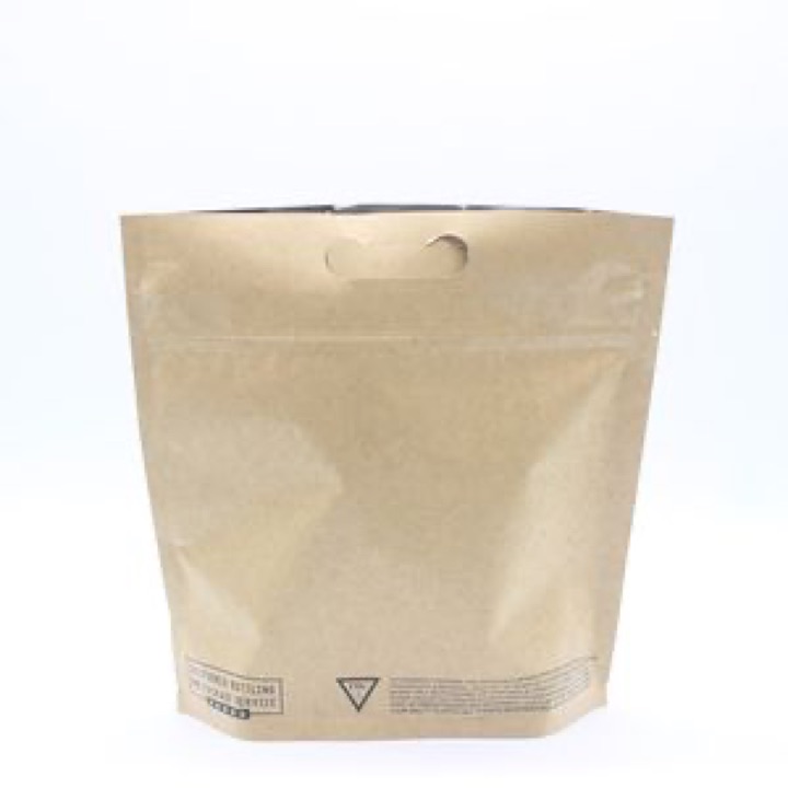 Wholesales Recycled Stand up with Zipper Dry Food Packaging Brown Kraft Paper Bag with Matte... wholesale product image