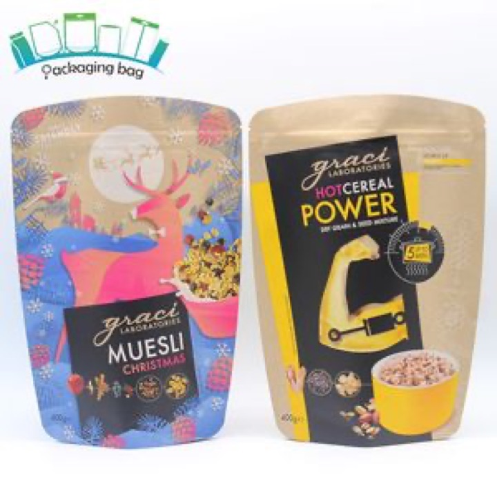 Eco Compostable Biodegradable PLA Packing Zip Stand up Pouch Ziplock Craft Kraft Paper Food... wholesale product image