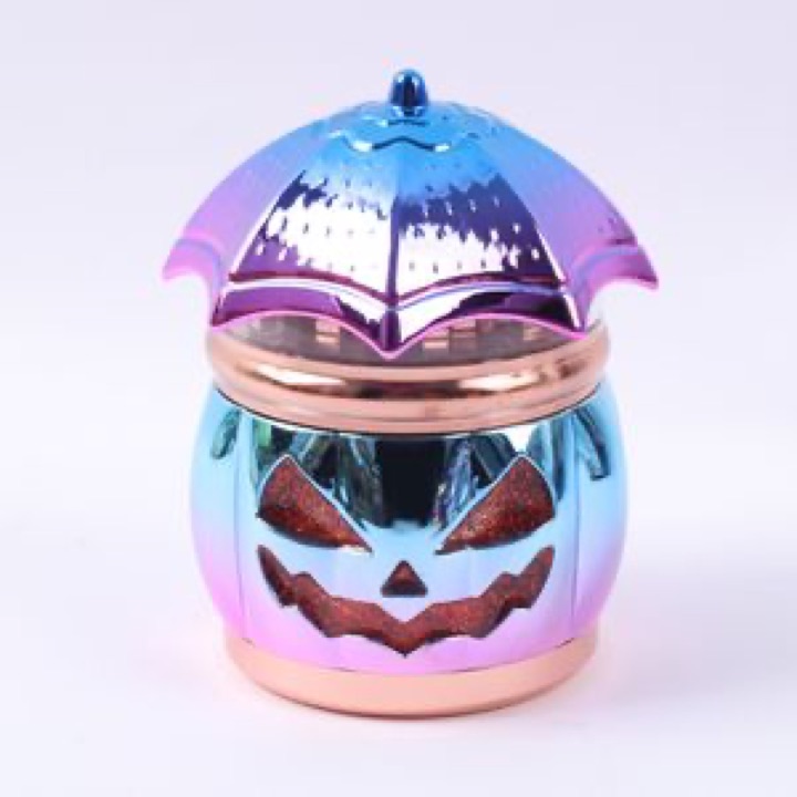 Unique 4-Layer Zinc Alloy Botanical Grinder in Halloween Design wholesale product image