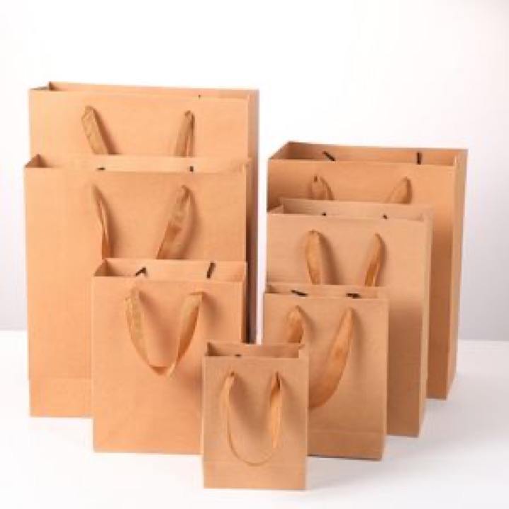 Modern Luxury Wholesale Restaurant Paper Kraft Boutique Paper Shopping Bag wholesale product image