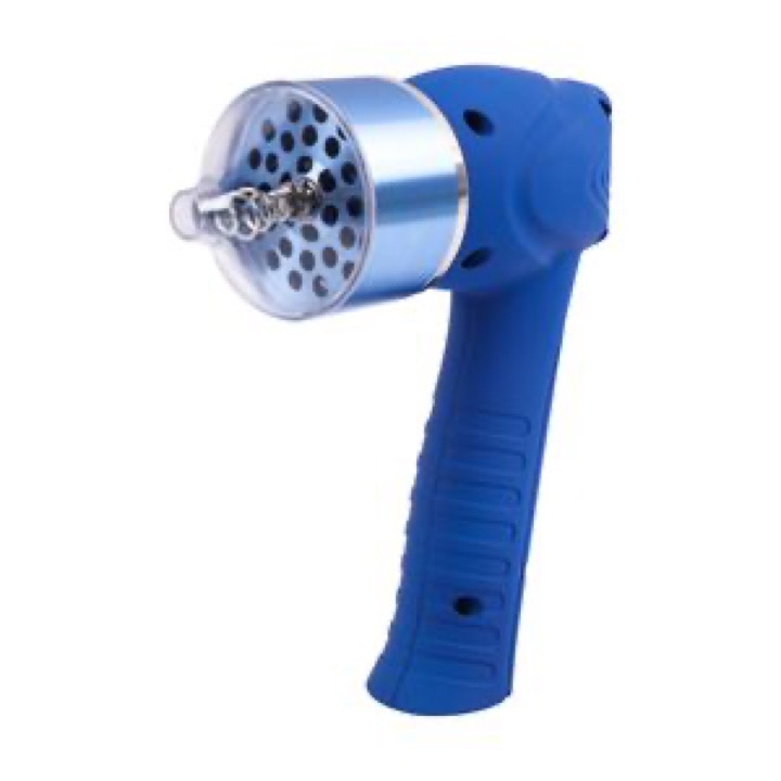 2026 Wholesale Hair Tryer-Shaped Electric Grinder Metal Aluminum Alloy Botanical Grinder wholesale product image