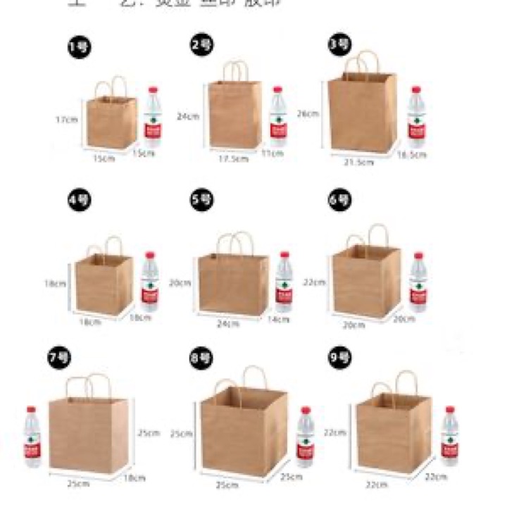Custom Printed Brown Kraft Paper Bags with Flat Twist Handles wholesale product image