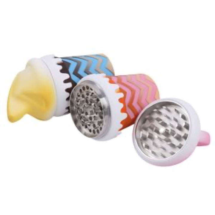 Ice Cream Cone 4-Layer Botanical Grinder for Smooth Grinding wholesale product image