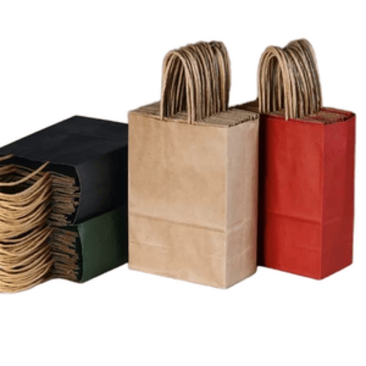 Recyclable Kraft Paper Bag Shopping Bag Gift Bag with Handles wholesale product image