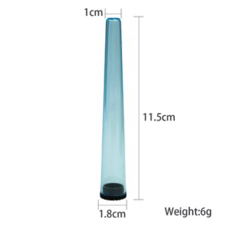 Hottest Selling 110mm Transparent and Colorful Pre Rolled Cone Plastic Tube wholesale product image