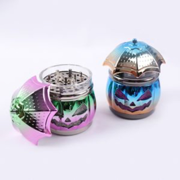 2025 New Design Cute Wholesale Halloween Pumpkin Ghost Shape 2-Layer 60mm Zinc Alloy Botanical... wholesale product image