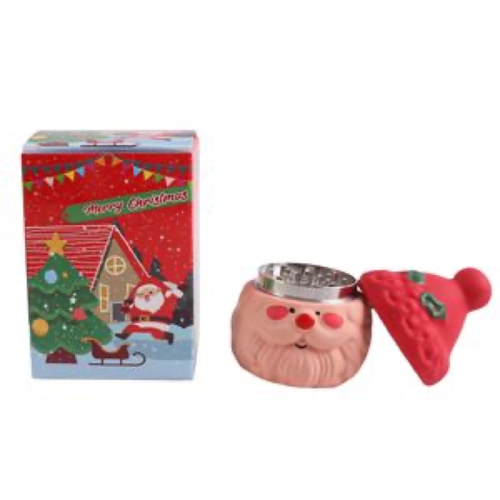 Santa Claus 68mm Botanical Crusher 4 Layer Zinc Alloy Grinder for Christmas Gifts wholesale product image