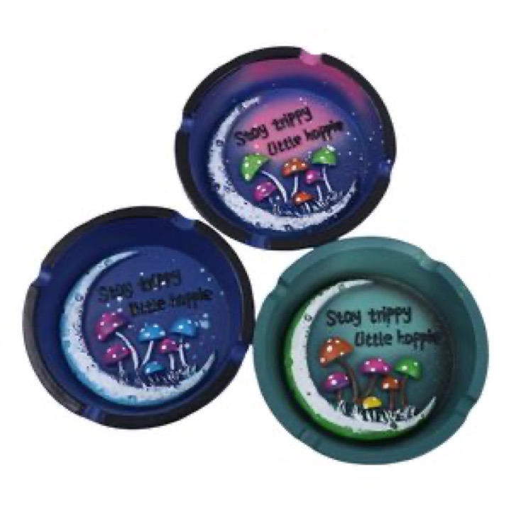 Premium Resin Mushroom Moon-Painting Mini Ashtray for Stylish Decor wholesale product image