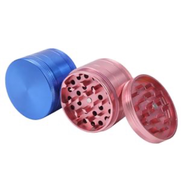 High Aluminum Alloy Spice Device Multi-Color Optional Four-Layer Flat Grinder Accessories wholesale product image