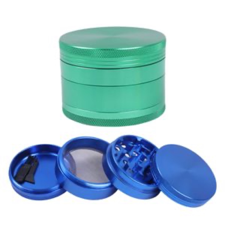 High Aluminum Alloy Spice Device Multi-Color Optional Four-Layer Flat Crusher Metal Grinder wholesale product image