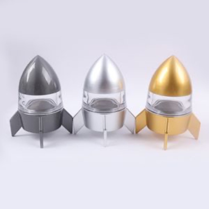 Rocket Shape Design Illuminated 55mm 4-Layer Creative Crusher Grinder Accessories wholesale product image