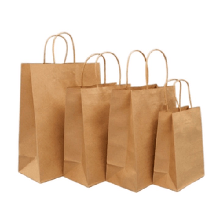 Recyclable Kraft Paper Bags Customized Handles Packaging Shopping Bag for Gift Kraft Paper... wholesale product image