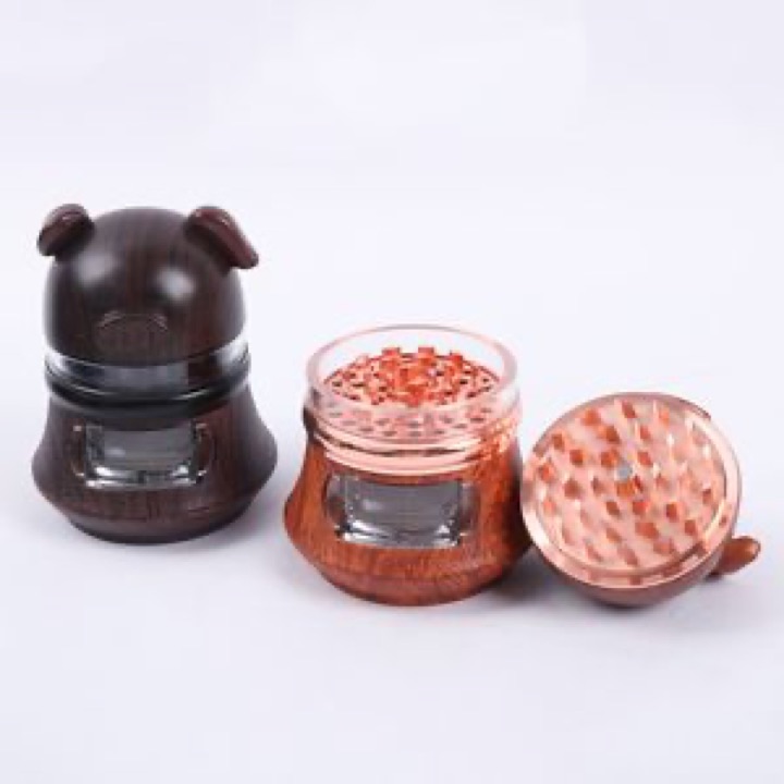 Stylish Fat Pig-Shaped Wood Grain Grinder Botanical Accessories for Collectors wholesale product image