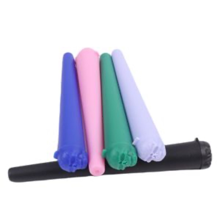 Wholesale 120mm Colorful Skull Shaped Child Resistant Plastic Conical Cone Tube wholesale product image