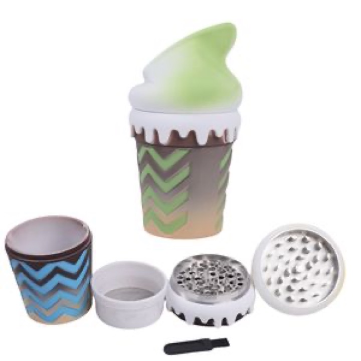 Colorful Ice Cream Shaped 4-Layer Botanical Accessories Grinder wholesale product image