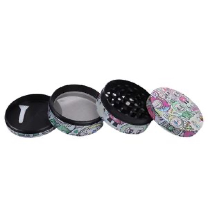 New Arrivals 50mm Full Printing 4 Layers Zinc Alloy Metal Grinder Wholesale Dry Crusher... wholesale product image