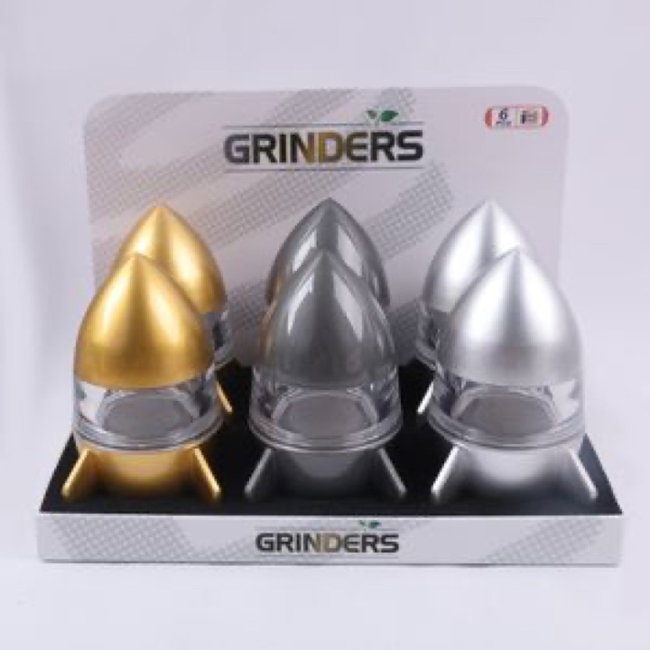 Creative Rocket Shaped 4 Layer Portable Manual Metal Botanical Grinder Made Durable Zinc Alloy... wholesale product image