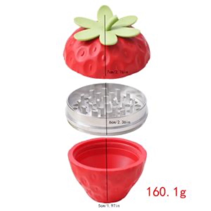 Unique Strawberry Botanical Grinder for Stylish and Efficient Grinding wholesale product image